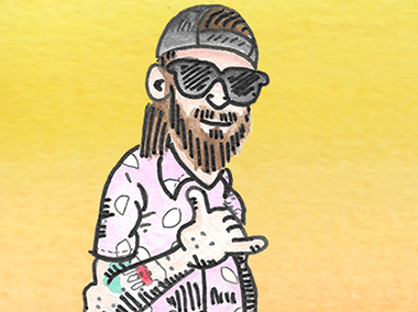 R. Crumb Style Self-Portrait